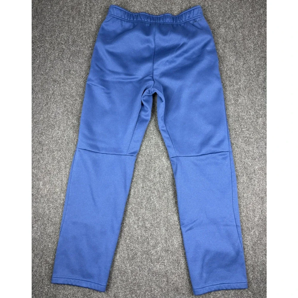 Nike Dri-FIT Boys Blue Fleece Training Pants Joggers Medium M Reflective Swoosh